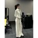Casual Stand Collar Sports Yoga Outfit Set For Women, New Autumn/Winter Loose Fit, Waist-Cinching, Slimming, Fitness_ecoleips.com