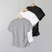 Women's Clothing Women's Slim Fit Round Neck T-Shirt Bow Print Short Sleeved Style Summer Top For Formal & Casual For Women_ecoleips.com
