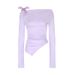 AC781 Spring And Autumn New Pure Desire Sexy Off-Shoulder Strap Long Sleeve Slim Fit Pullover Sweet Fashion T-Shirt Top_ecoleips.com