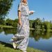 Lapel Short Shirt High Waist Slim Wide Leg Pants Two Piece Suit European And American Women's Clothing New Ink Print Fashion Suit_ecoleips.com