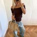 Retro Off-Shoulder Top For Women Trendy Style Spring Summer_ecoleips.com