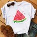 European And American Cross-border Foreign Trade Wholesale Clothing Summer Fruit Print Round Neck Plus Size Short-sleeve_ecoleips.com