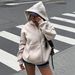 ANS Women's College Style Long Sleeve Cardigan Sweatshirt Jacket Loose Top Trendy Streetwear For Autumn Couple_ecoleips.com