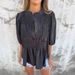 Women's Clothing Summer New Solid Color Round Neck Button Casual Fashion Short Sleeved Shirt_ecoleips.com