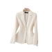 Casual Women's Blazer Korean Style Long Sleeve Professional Suit Jacket For Commuting And Workplace Autumn Winter_ecoleips.com