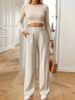 K New Style Floor Length Casual Pants With A Hanging Feel, High Waisted Pants, Loose Temperament, Straight Leg, Women's Niche Design, Solid Color_ecoleips.com