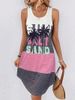 Women's Clothing Summer Fashion Trend Leisure High Quality Round Neck Printed Holiday Vest Dress_ecoleips.com