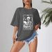 Premium Oversized Cotton Tee for Women Soft Graphic Print Casual T-Shirt in Multiple Colors Trendy Loose Fit Top_ecoleips.com