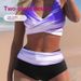 Aria Basics Women's Cross-Border Sexy European And American Hot Girl Striped Print Two-Piece Bikini Swimsuit_ecoleips.com