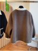 Women’s Chunky Knit Teddy Coat – Korean Winter Oversized Fleece Jacket With Patchwork Design & Acrylic Fur Trim_ecoleips.com