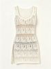 Hollow Ribbed Knit Tank Dress, Lightweight Breathable_ecoleips.com