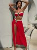 Women's Clothing Two Piece Bikini Set Long Beach Dress Swimwear Sexy Vacation Style Polyester_ecoleips.com