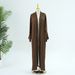 Modest Abaya Dress Plus Size Elegant Tie Waist Cardigan Dress - Fashion England Style Women's Clothing For Spring/Autumn Summer_ecoleips.com