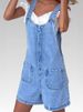 K European And American Overalls Slim Fit Fashionable Straight Tube One-piece Overalls Denim Shorts For Women_ecoleips.com