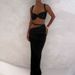 Women's Sexy Solid Color Backless Camisole & Bodycon Skirt Set | 2025 Spring Summer New Sleeveless Outfit_ecoleips.com