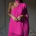 Women's Clothing Fashion Halter Neck One Shoulder Long Dress_ecoleips.com