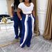 Women's Wide Leg Pants - High Waisted Casual Palazzo Trousers With Elastic Waist, Trendy Loose Fit Lounge Pants_ecoleips.com