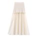 Women's Summer Knit Top & Pleated Skirt Set – Stretchy, Trendy, Street Style Outfit (Pink/Beige, S/M/L)_ecoleips.com