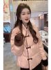 girl Chinese National Style Button Long Sleeve Jacket For Women Winter 2024 New Thickened Warm Cotton Coat Fashion Outerwear_ecoleips.com