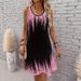 2025 European And American Fashion New Sleeveless Butterfly Gradient Print Tank Dress_ecoleips.com