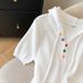 Summer New Arrival White Hooded T-Shirt Short Sleeved Ice Silk Knit Top Women's Stylish Clothing_ecoleips.com