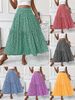 Versatile Slimming A-Line Maxi Skirt, Floral Printed Spliced Umbrella Skirt, High-End Women’s Skirt For Spring & Summer_ecoleips.com