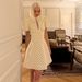 New French-style Women's With Hollow-out Polka Dots, Puff Sleeves, Short Skirt, Waist-cinching, Slim-fit, European And_ecoleips.com