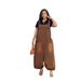 Women's Casual Loose Fitting Denim Overalls Spring/Summer Lantern Jumpsuit With Slanted Pockets Regular Thickness Polyester_ecoleips.com