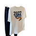 Women's White Tiger Themed T-Shirt Short Sleeve round Neck Loose Fit Trendy Top Mid-Length New Summer Style_ecoleips.com