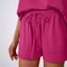 Women's Spring Summer Crew Neck Loose Short Sleeve Two Piece Set Fashionable Casual Outfit_ecoleips.com