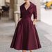 Women's Clothing Elegant Formal Long Sleeved Dress For Women Waist Defining Style For Formal & Casual For Women_ecoleips.com