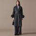 Luxury 100% Baby Alpaca Wool Coat – Fox Fur Cuffs & Longline Winter Overcoat For Women_ecoleips.com