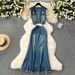 Women's Clothing Retro Denim Suit For Women Short Vest Cardigan Light 1 Diamond Long Skirt Fashionable Two Piece Suit_ecoleips.com