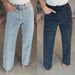 Women's Hot Selling INS Influencer Diamond Star High-Waisted Washed Jeans - Versatile Straight Leg Pants_ecoleips.com