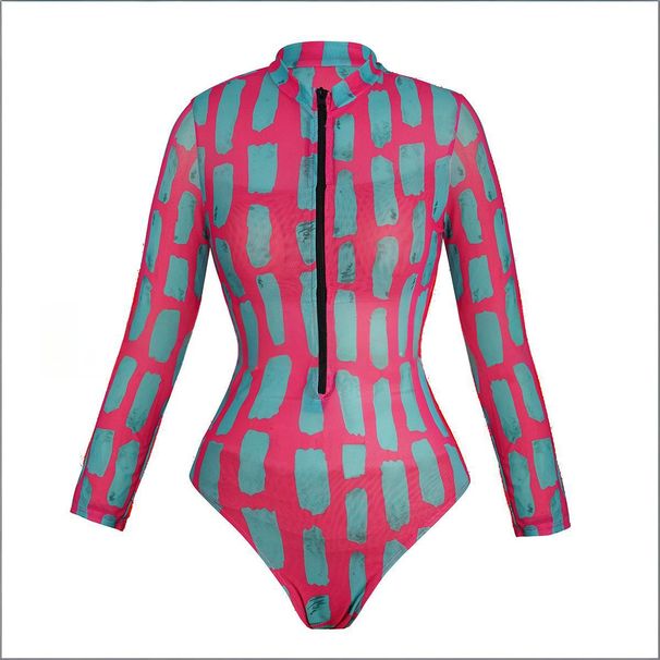 Women's Clothing Women's One Piece Swimsuit Long Sleeve SPF Sun Protection Long Pants Modest Coverage, Beach & Pool Ready_ecoleips.com