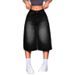 Retro High-Waisted Wide-Leg Denim Capri Pants – Vintage Washed Stretch-Free Jeans For Women (Black & Blue, Sizes 26-31)_ecoleips.com
