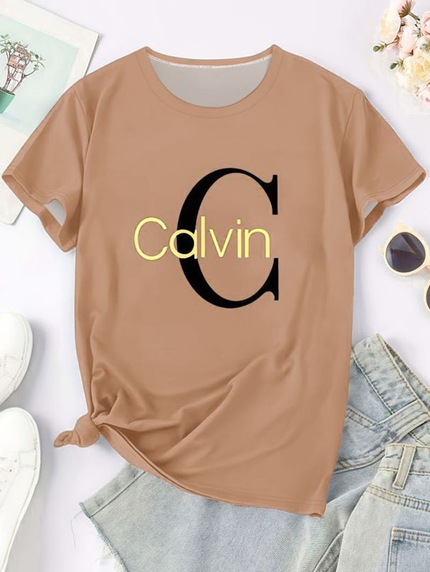 Women's Breathable Cotton Polyester T-Shirt O-Neck Short Sleeve Casual Top for Commuter Ages 16-45 Fits True to Size_ecoleips.com