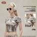 Aria Basics Aria Basics BE Women's Clothing|Spring Summer European American Trendy Brand Hot Girl Short Shoulder Camouflage Vest Casual Sports_ecoleips.com