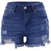 Women's Clothing E Commerce Trendy Four Color Ripped Butt Lifting High Waist Women's Denim Shorts_ecoleips.com