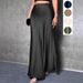 Elegant High-Waisted Satin Skirt for plus Size Women Solid Color European American Style Cross-Border Trade Fashion_ecoleips.com