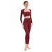 ng2510292 Ng2510292 Women' Yoga Outfit Set: Elaticity, Shockproof, Lace Trim, Long Sleeve T-Shirt, High Wait Butt-Lifting Fitne_ecoleips.com