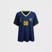 Women's Clothing Retro Fashion Letter Printing Casual Loose T Shirt Tops_ecoleips.com