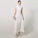 Minimalist Asymmetrical Hem Sleeveless Maxi Dress For Women - Solid Color Round Neck Elegant Casual Dress (Black/White/Coffee)_ecoleips.com