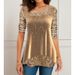 Women's Fashion Round Neck T-Shirt Printed Top For Autumn Winter Style_ecoleips.com