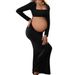 Women's Clothing New Pregnant Women Slim Photo Photography Navel Baring Sexy Fashion Square Collar Long Sleeved Dress_ecoleips.com