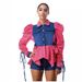 Women's Clothing Splicing Strap Denim Top_ecoleips.com