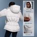 90% White Duck Down Hooded Down Jacket, New Winter Style, Slim Fit, Drawstring, Thickened, Windproof, Warm, Casual Outerwear D25144_ecoleips.com