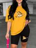 Summer Women's Casual And Fashionable Teddy Bear Cartoon Printed Loose T-shirt Shorts Two-piece Set Sportswear Suitable For Daily Wear-131_ecoleips.com