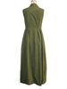Women's Casual Solid Color Button Down Collar Sleeveless Midi Dress - Versatile Office & Summer Wear_ecoleips.com