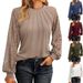 Women's Long Sleeved Shirt Autumn Casual Knitted Top Lace American Style Fashion For Ladies_ecoleips.com